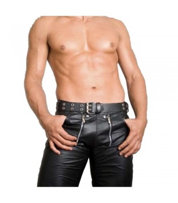 New Men Leather Motorcycle Pant 